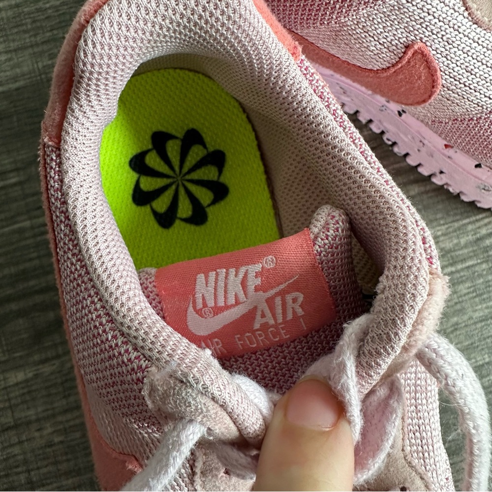 Nike Womens Air Force 1 Crater Flyknit Pink Glaze Pink Salt DC7273-600 Wmns 5.5 - Picture 8 of 9